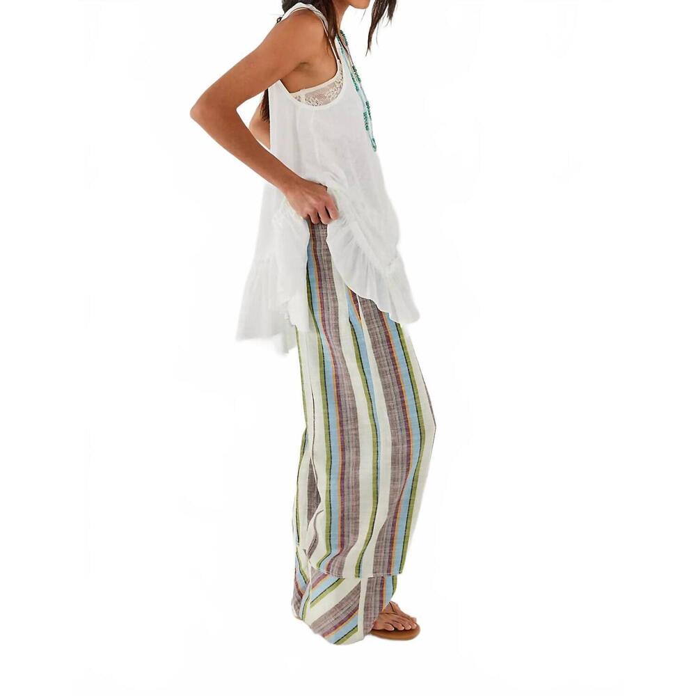 NEW FREE PEOPLE chambers laid back pant in stripe - Picture 3 of 3